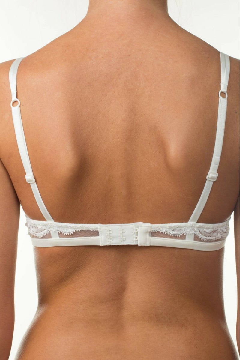 Soutien-gorge Bandeau Lise Charmel Taille 85A - Modèle Romantique Désir, Couleur Nacre, Neuf