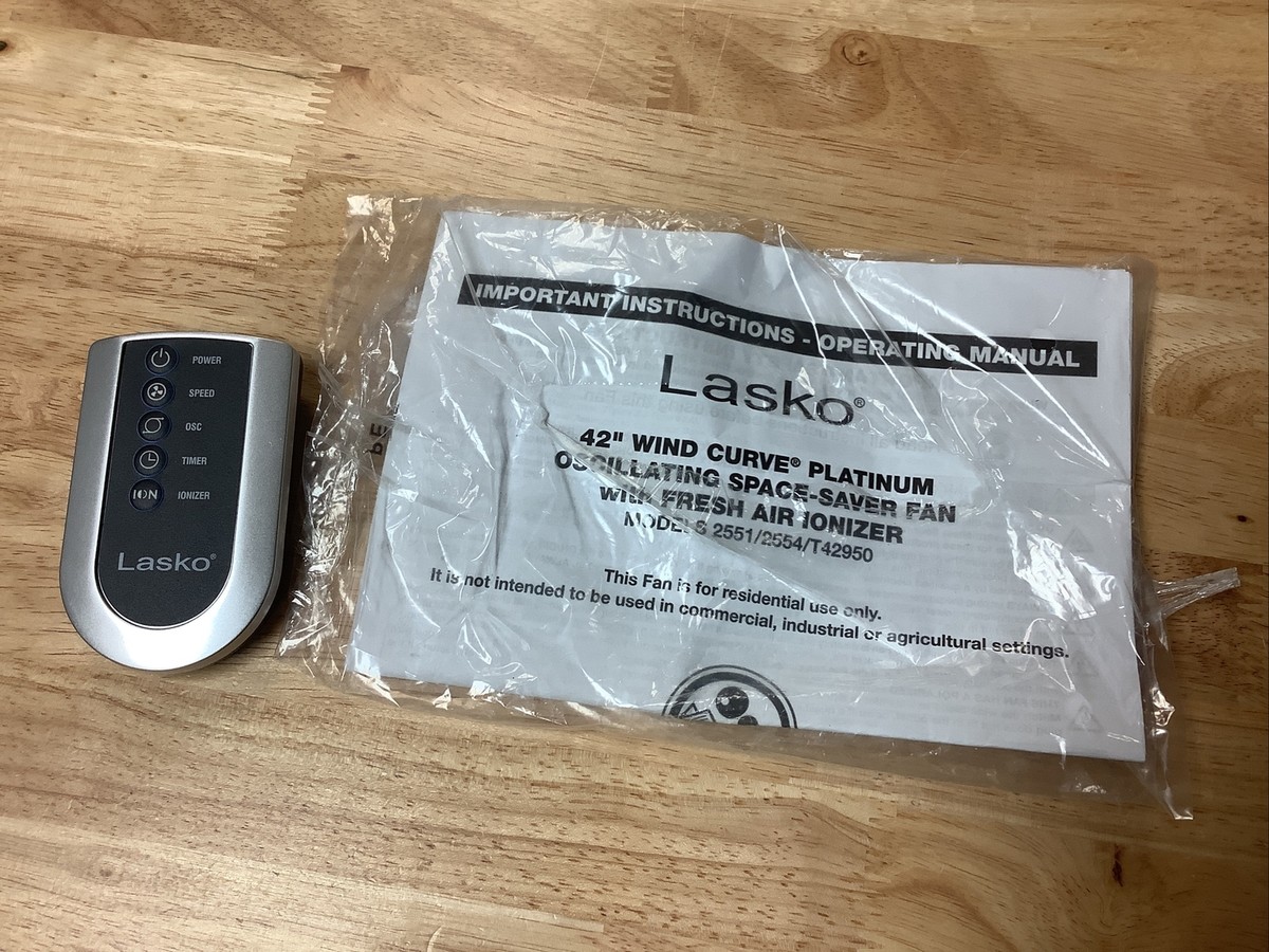 Lasko 2551 Wind Curve Tower Fan with Remote Control and Fresh Air Ionizer  -... 46013434500 | eBay