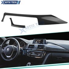 2x Carbon Fiber Center Console Dashboard Panel Trim Cover For Bmw 3 Series 12-18