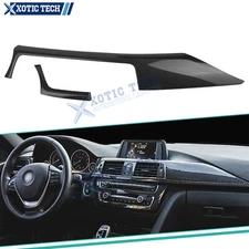 2x Carbon Fiber Center Console Dashboard Panel Trim Cover For BMW 3 Series 12-18