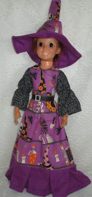 Adorable  18'' NO Doll Ideal Crissy Halloween Witch Costume Long Potion Hat