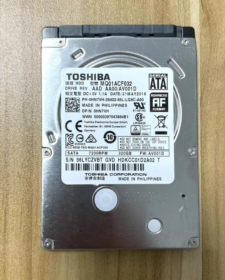 Toshiba 320GB 7200RPM 2.5" SATAIII Laptop high speed Hard Drive MQ01ACF032 NEW - Image 2 of 4