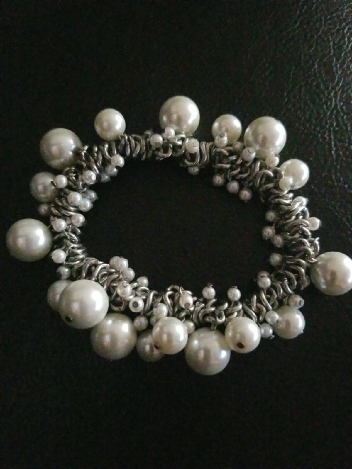 PEARL CLUSTER Women's BRACELET STATEMENT PIECE Si… - image 10