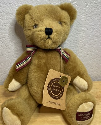 Boyds Bears Matthew Bear 20th Anniversary Limited 10  Bear w/Tag Australian Wool