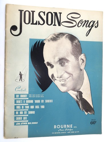 Vintage 1947 Jolson Songs Al Jolson Song Book - Bourne Inc. Sheet Music Book - 第 1/24 張圖片