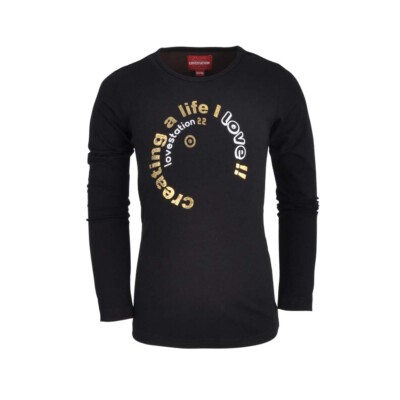   LOVE STATION 22  Mädchen Longsleeve Shirt langarm LIESELOTTE black LS22-B22-83