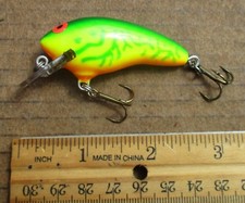 1ct TROPICAL PERCH 2.5" Round Bill Shallow Crankbait Bass Lures Balsa Wood Baits