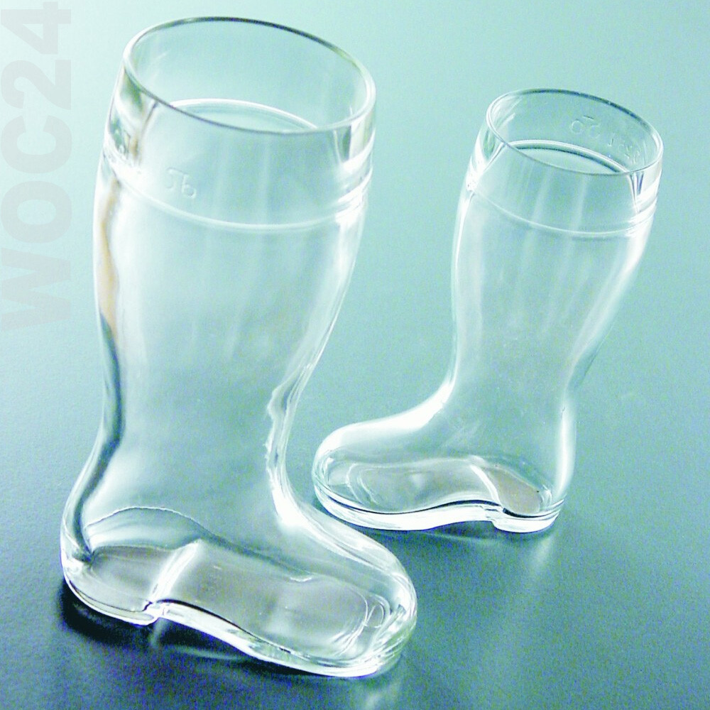 Stiefelglas Bierstiefel 0,25 / 0,5 / 1,0 geeicht Weizen Bierglas Weizenbierglas