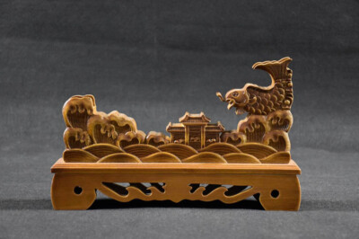 Samurai Sword Holder Stand Katana Tanto Rack The Carps Jumping Over Dragon Gate