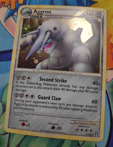 Pokemon 1/102 Aggron Triumphant Holo Rare NM-M