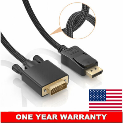 Display Port to DVI adapter cable Dp Displayport to DVI-D cable for NVIDIA PC
