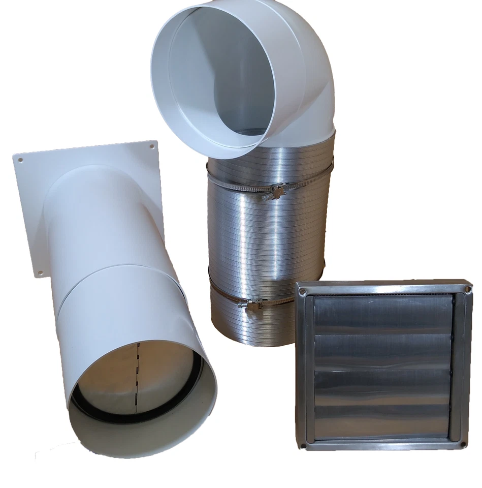 Wall Box Set Ø150 Stainless Steel Exhaust Extractor Backflow Flap Kitchen S1-R - Image 2 of 4