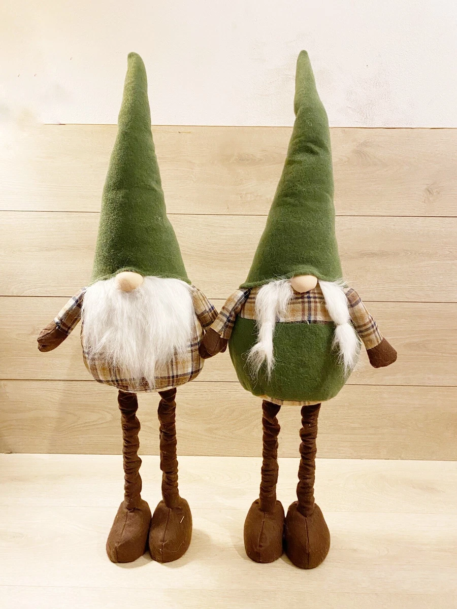 Set 4 Gnomi Di Natale Con Pupazzo Di Neve - Decorazioni Natalizie In Tessuto - Portafortuna Per La Casa
