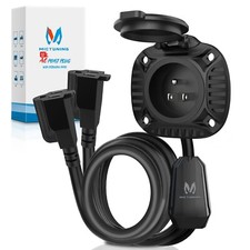 MICTUNING 15Amp 125V AC Port Plug with 20" Integrated Heavy Duty Extension Cord
