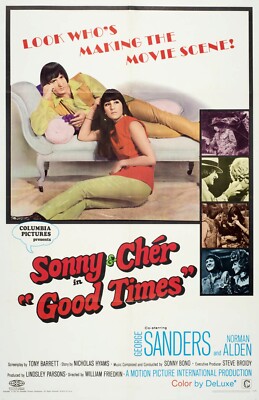 GOOD TIMES MOVIE POSTER *2X3 FRIDGE MAGNET* SONNY & CHER GEORGE SANDERS ALDEN