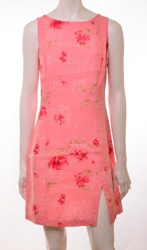 Uniform John Paul Richard Sommer Romantik rosa Blumenmuster Leinenmantel Kleid S