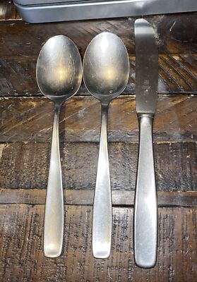 3 Pieces WMF Cromargan Line Older Germany Stainless