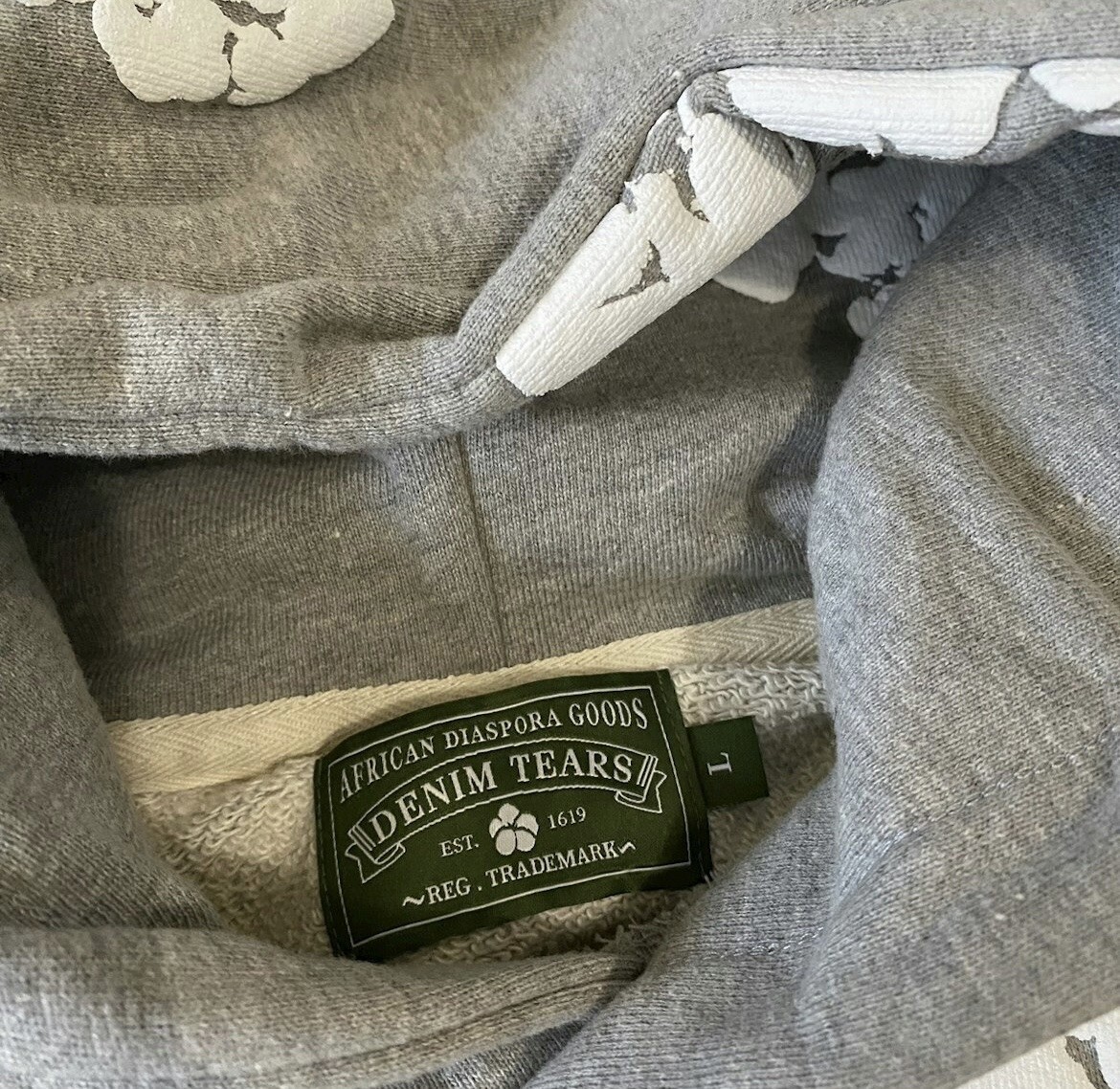 denim tears hoodie size large grey Brand New | eBay