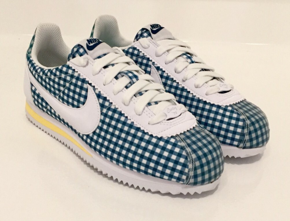 blue nike cortez womens