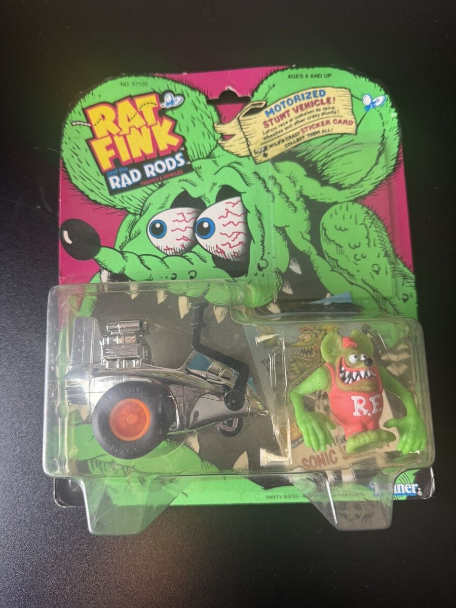 RAT FINK RAD RODS SONIC SCREAM 1990 vintage figure car RAT FINK RAD RODS SONIC SCREAM 1990 vintage figure car