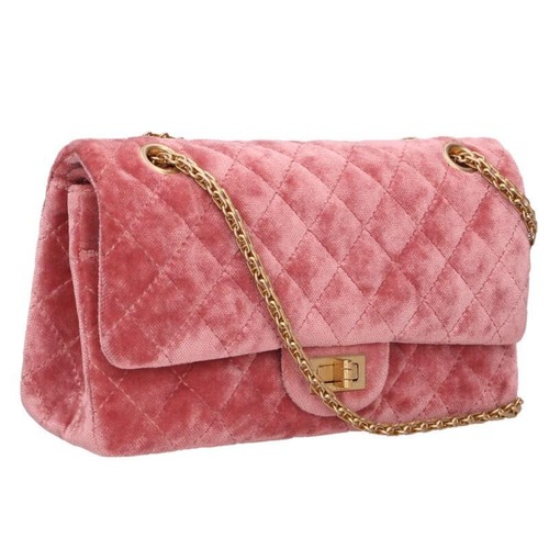 CHANEL Shoulder Bag 2.55 Velvet W Flap Chain Shoulder Bag Used SB01 from Japan