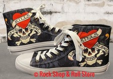 Ed Hardy Men s Y2K Black Love Kills Slowly HI TOP Skull Sneakers Size 9 NWOB