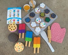 Melissa and Doug Frozen Treats Wooden Cookie Baking Set Popsicles Ice Cream