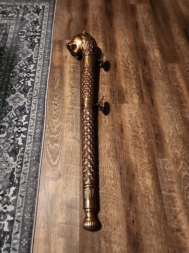 Puerta de león de latón Handel Grand Repouse puerta de cabeza de león de latón Handel en excelente estado Foto 4 de 4