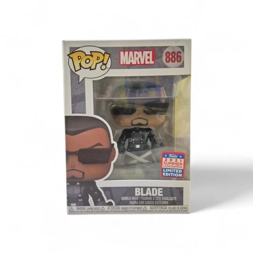 Funko POP! Marvel Blade #886 Summer Convention Exclusive Vinyl Figure DAMAGED