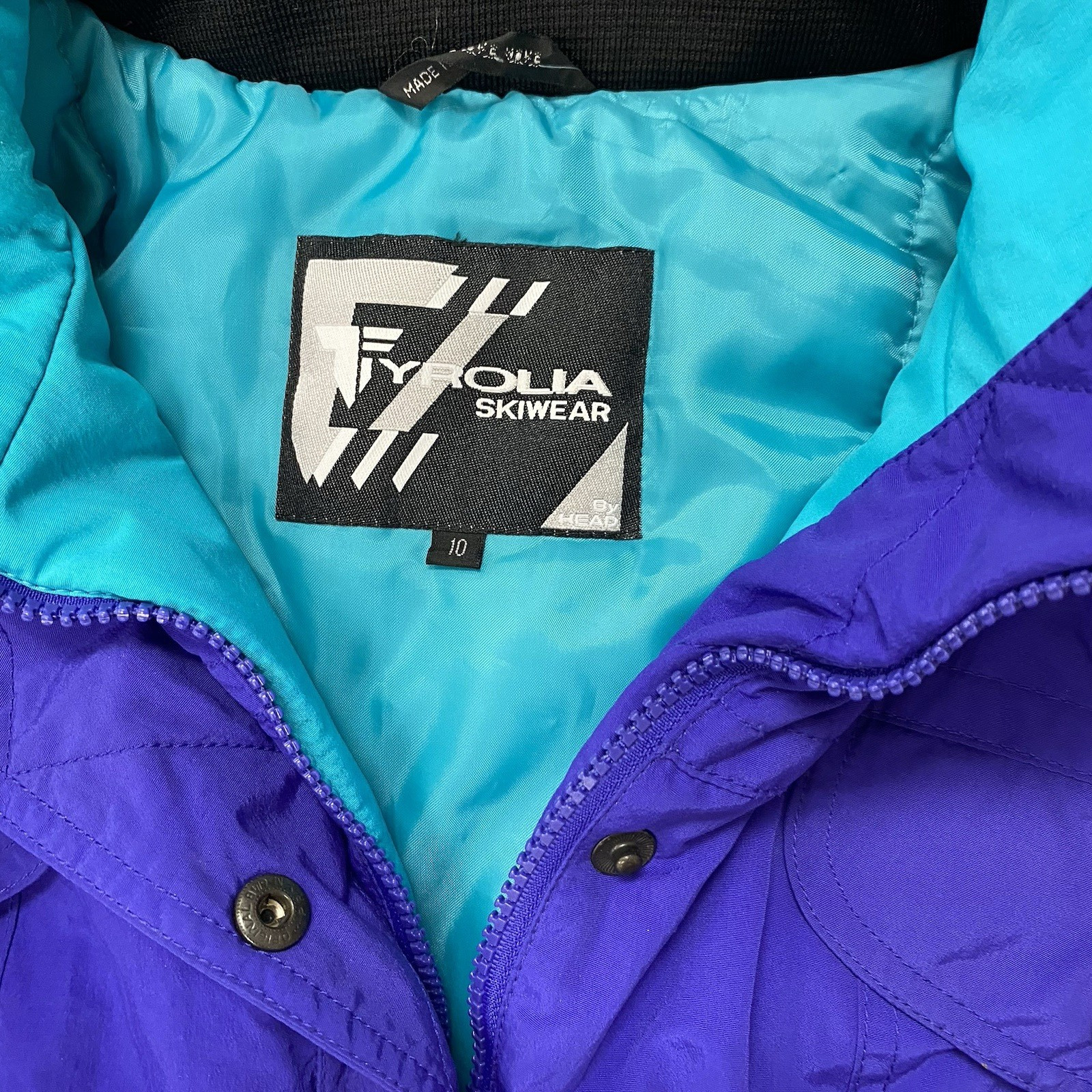 Tyrolia Ski Jacket Women 10 Snow Skiwear Purple with Back Design