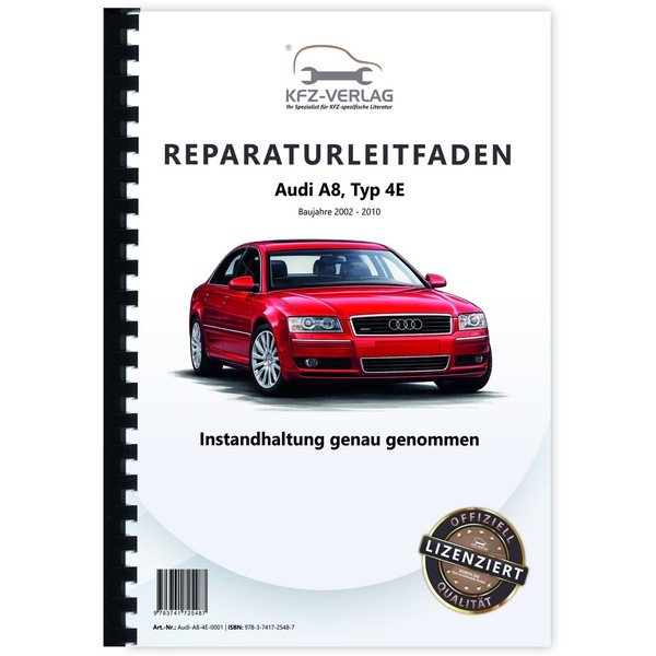 Audi A8 Typ 4E 2002-2010 Instandhaltung Inspektion Wartung Reparaturanleitung-image