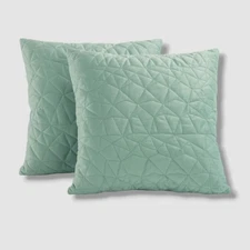 Lush Décor Blue Quilted 2 Pack Decorative Pillow, 18"x18"