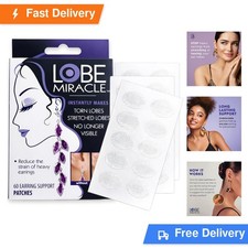 Lobe Miracle Clear Earring Support Patches, 1 Pack 60 Patches