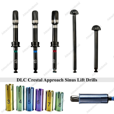 #ad #ad Dental DLC Sinus Lift Drills Reamer Stoppers Implant Crestal Drill Bit Sleeves $139.88
