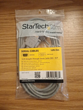 StarTech 10ft DB9 Straight Through Serial Cable DB9 Gray - M/F