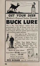 1956 Print Ad Pete Rickard Richard's Original Formula Buck Lure Cobleskill,NY