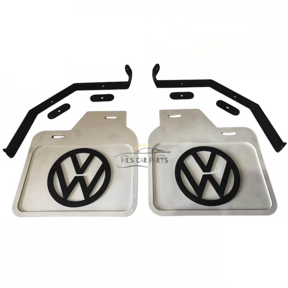Mud Flap 2 pcs Black for Volkswagen Beetle Turtle 1968-1979 Model Years - Image 2 of 4