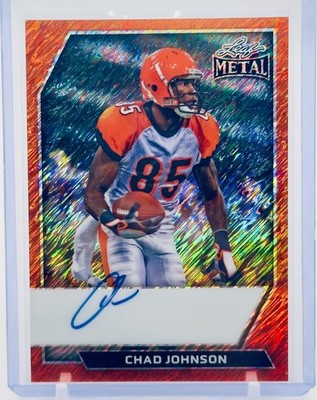 2026 Leaf Metal Chad Ocho Cinco Johnson /6 On Card Auto Bengals Color Match SSP