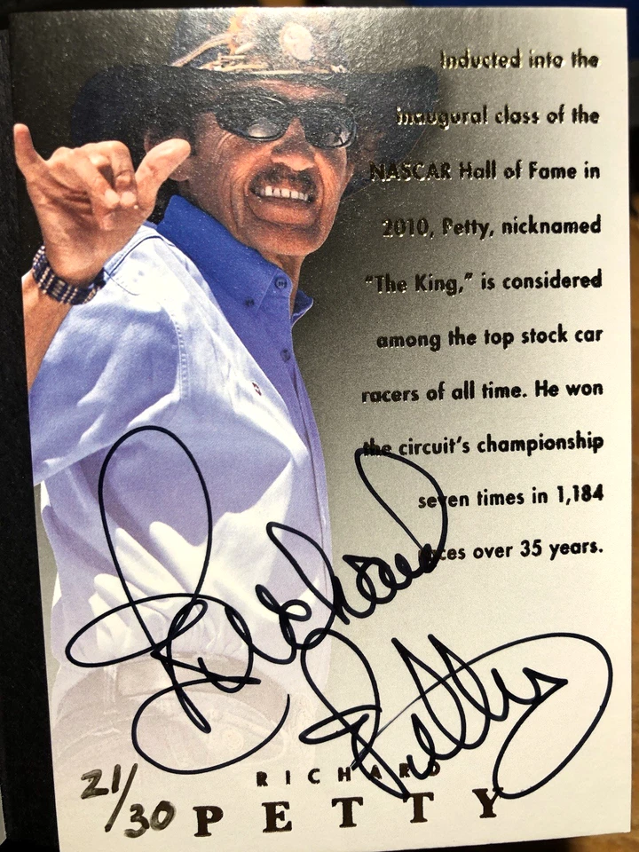 Richard Petty 2012 Upper Deck All-Time Greats Sports Autographed Booklet #21/30 - Image 3 of 4