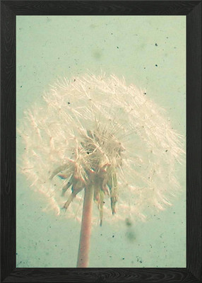 Pusteblume Uhr gerahmtes Wandbild Poster Leinwanddruck Bild