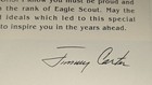 Jimmy Carter White House Eagle Scout Card & Envelope  — photo 4