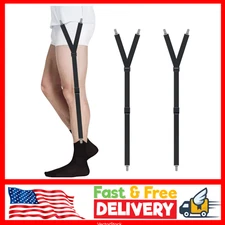 Shirt Stays for Men Shirt Garters with Non Slip Clips Sock Garters Tucked, NEW