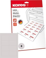 Kores Universal Etiketten 97 X 67,7 Mm Weiß 200 Etiketten Auf 25 Blatt A4