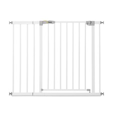 hauck Open N Stop Pressure Fit with 8 Inch Extension Baby Gate, White Open Box