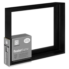 Ampersand Floaterframe Readymade Frame for Flat and 1 1/2" Deep Wood Panel an...