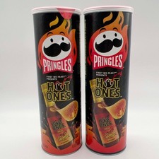 Pringles Hot Ones Rojo Potato Crisps 2 Cans Limited Edition Spicy Flavor New