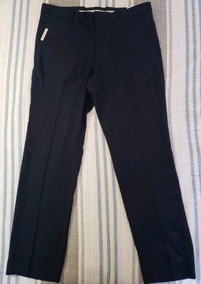 Perry Ellis Mens Pants 34x30 NWT Slim Fit Navy Travel Luxe Dress Trousers