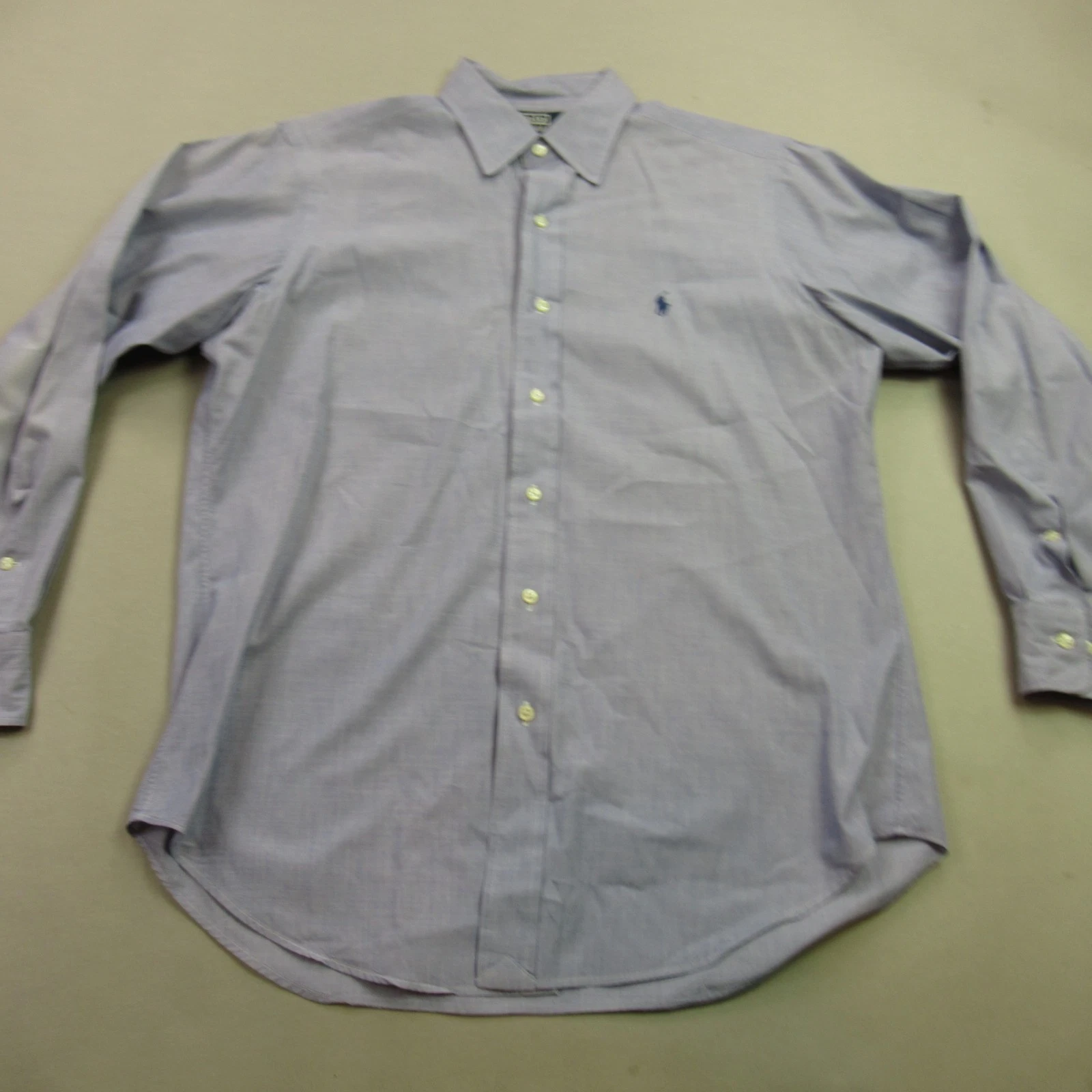 Polo Ralph Lauren Shirt Mens 15.5-33 Long Sleeve Button Front Casual Purple