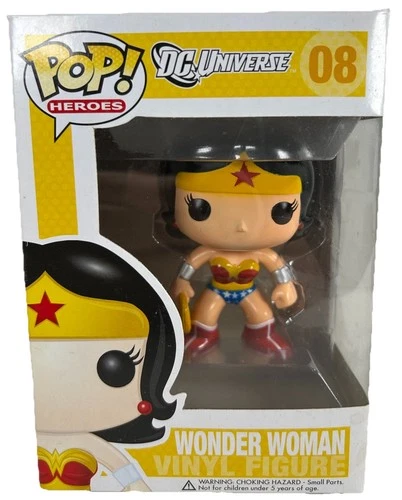 FUNKO POP DC Universe Wonder Woman #08 Action Figure Yellow Box Early Version
