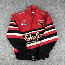 Chase Authentics Kids Red Striped NASCAR Racing Jacket Cotton Medium